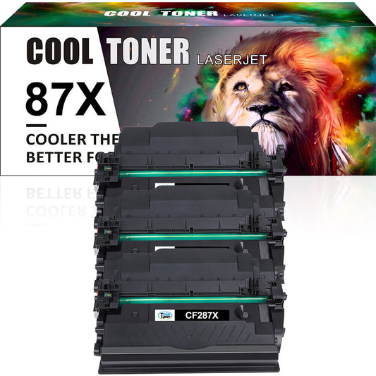 3PK Toner for HP 87X CF287X Color LaserJet Enterprise M506n M506dn M506x Printer