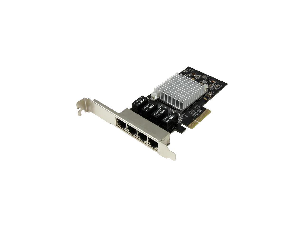 StarTech ST4000SPEXI 4-Port Gigabit Ethernet Network Card - PCI Express, Intel I