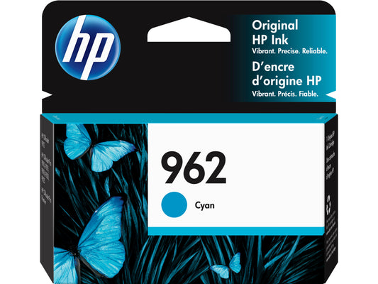 HP 962 Cyan Original Ink Cartridge, ~700 pages, 3HZ96AN#140
