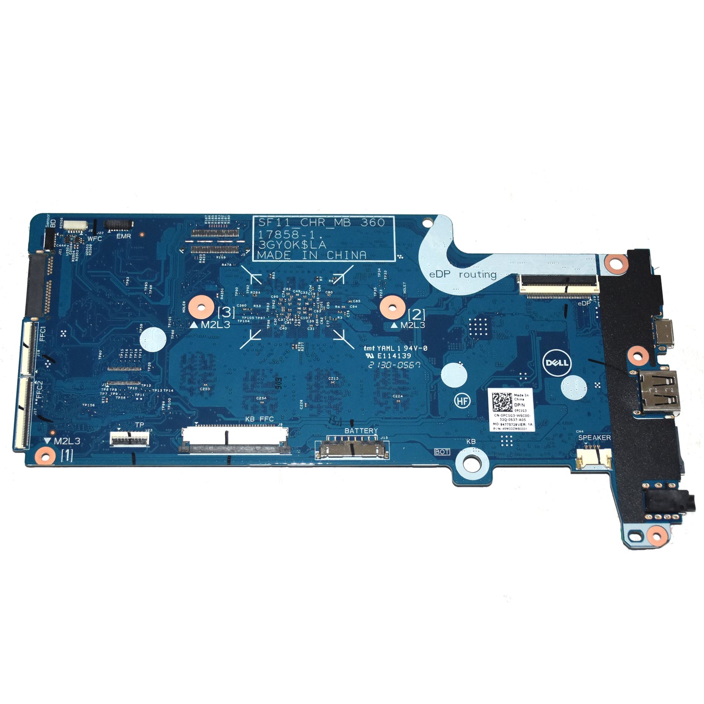 Dell Chromebook 5190 Celeron N3350 1.10GHz 4GB RAM 32GB eMMC Motherboard PC1G3