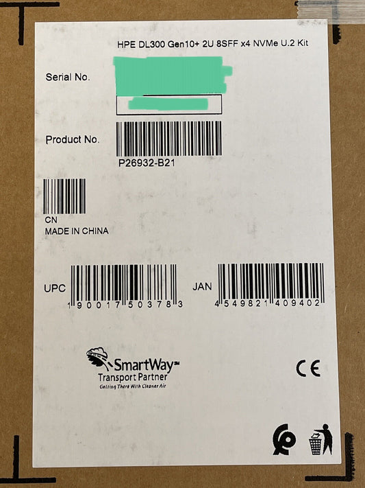 HPE DL385 DL380 Gen10/Plus/V2/Gen11 8SFF x4 NVMe U.2 SSD BC Kit Cage+Power Cbl