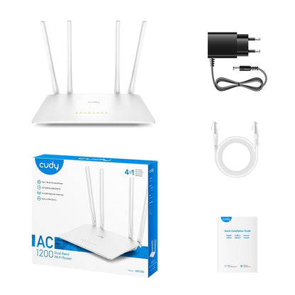 Cudy WR1200 | AC1200 Wireless 10/100Mbps Dual Band Wi-Fi Router