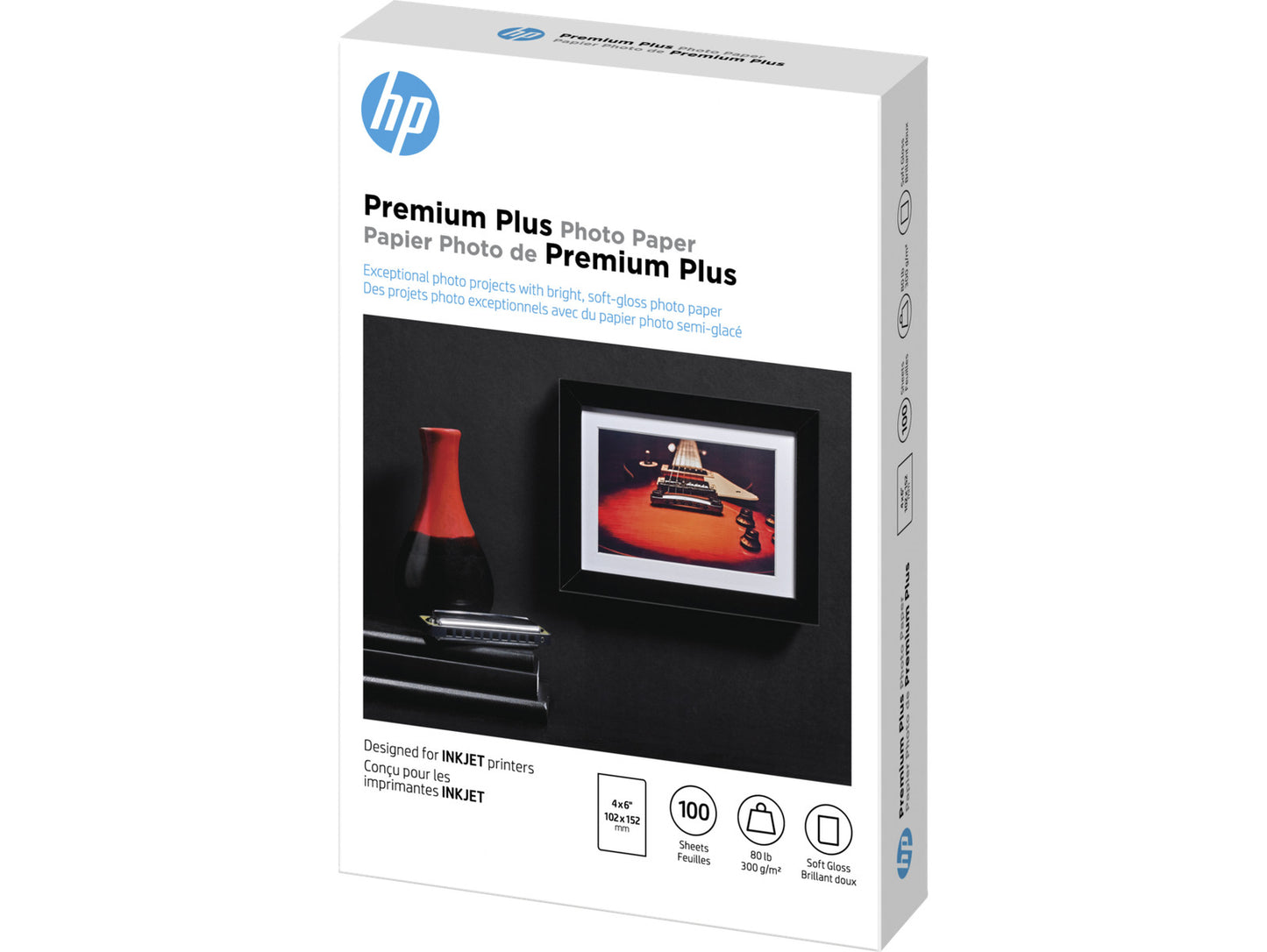 HP Premium Plus Soft-gloss Photo Paper | 100 Sheets | 4 x 6 in | CR666A
