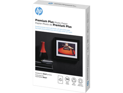 HP Premium Plus Soft-gloss Photo Paper | 100 Sheets | 4 x 6 in | CR666A