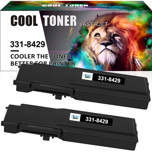 2 PACK C3760 Toner Cartridge Black for Dell C3760dn C3760n C3760dnf C3765dnf MF