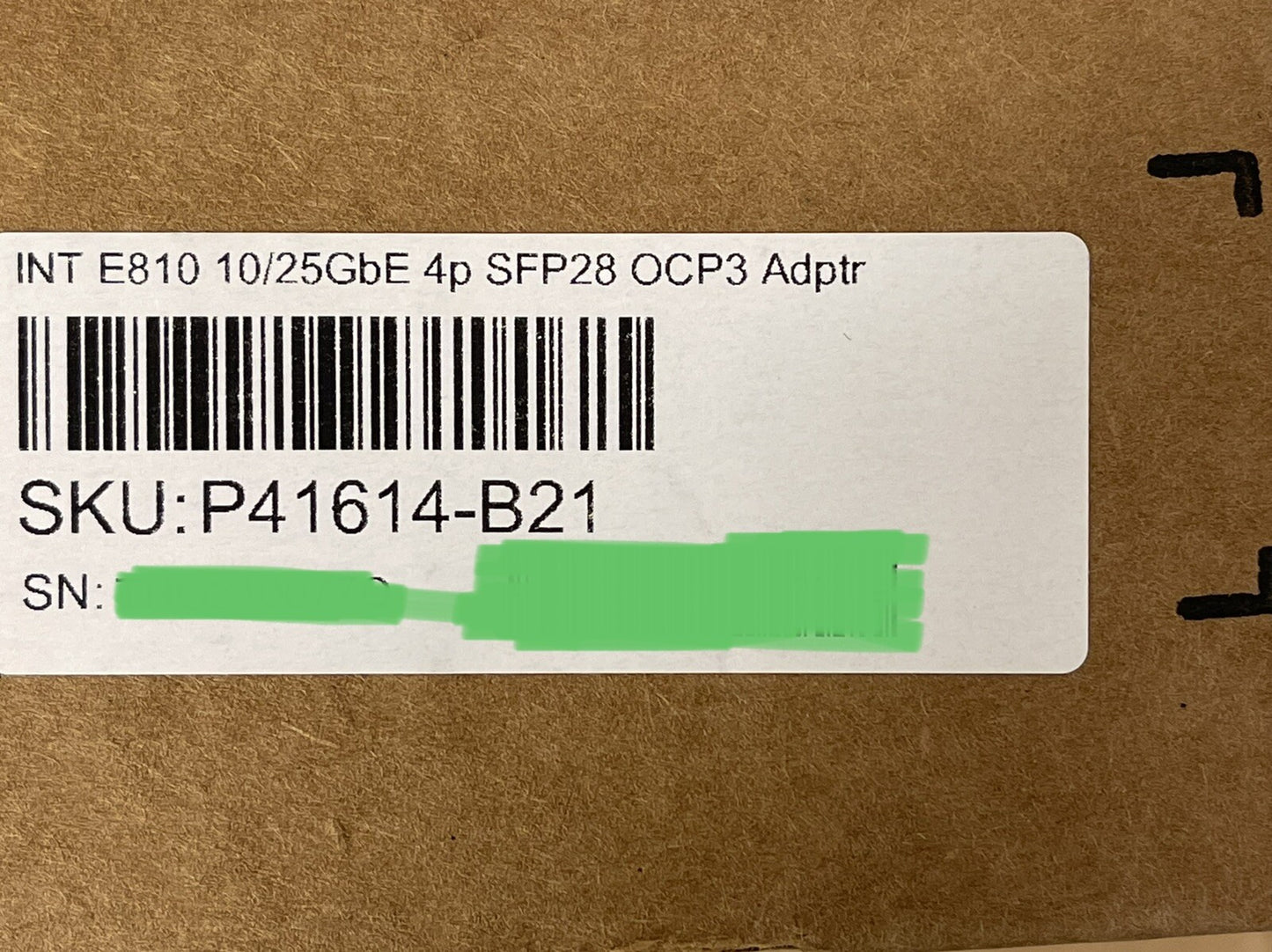 HPE Intel E810-XXVDA4 Ethernet 10/25Gb 4-port SFP28 OCP3 Adapter NIC PCI-e 4 x16