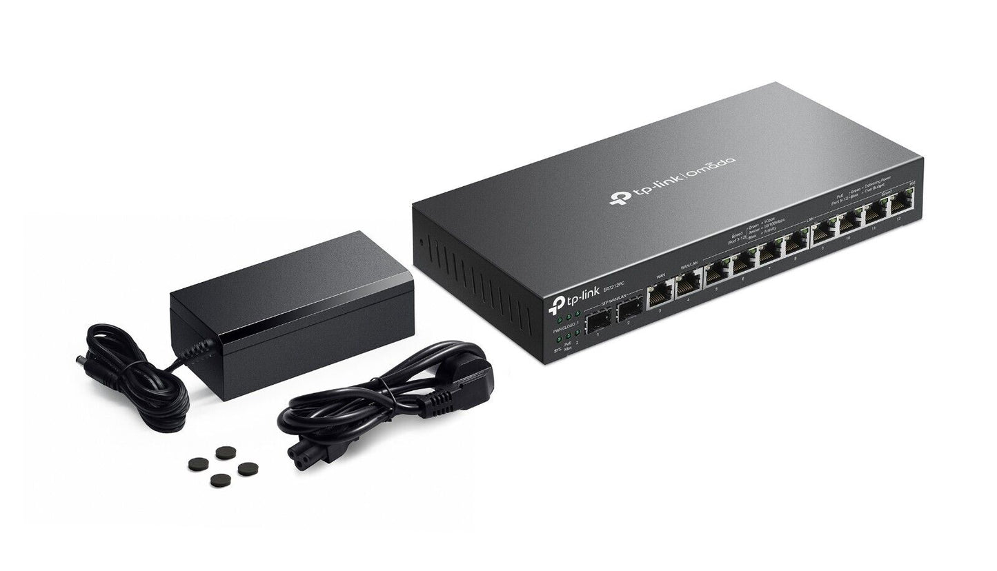 TP-Link ER7212PC | Omada PoE Switch & Controller | 3-in-1 Gigabit VPN Router