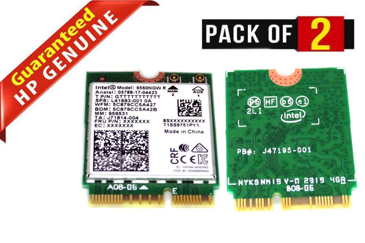 LOT x 2 HP Chromebook 11 G7 2X2 INT JFP2 NV80 Wireless WiFi Card Wlan L41693-001