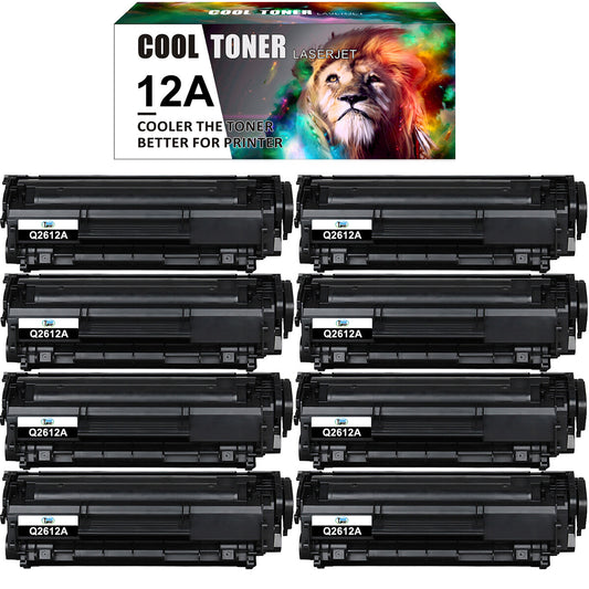 8PK Q2612A Toner Compatible with HP 12A LaserJet 1012 1010 1018 1020 3055 3050