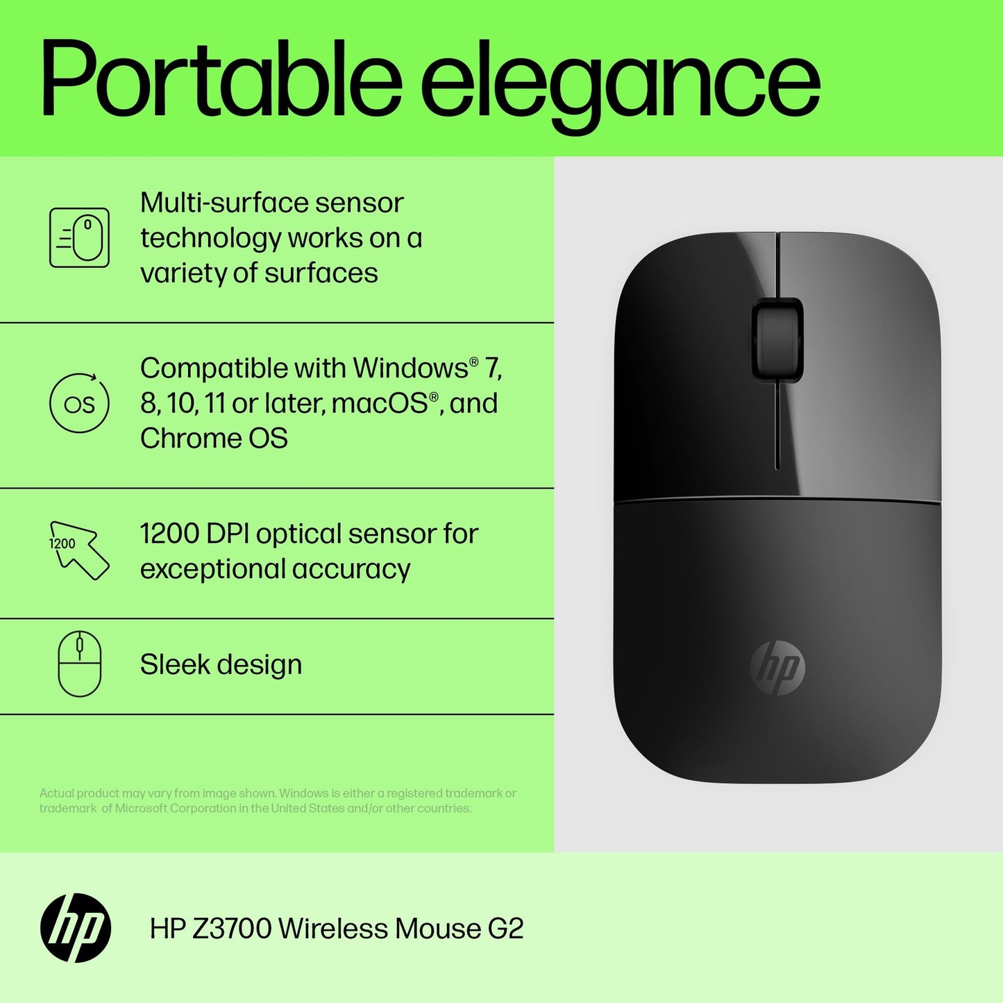HP Z3700 Wireless Mouse G2 Black Onyx