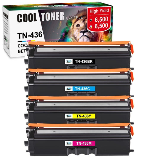 4 Pack TN436 Toner Cartridge TN433 For Brother MFC-L8900CDW L9570CDW HL-L8360CDW