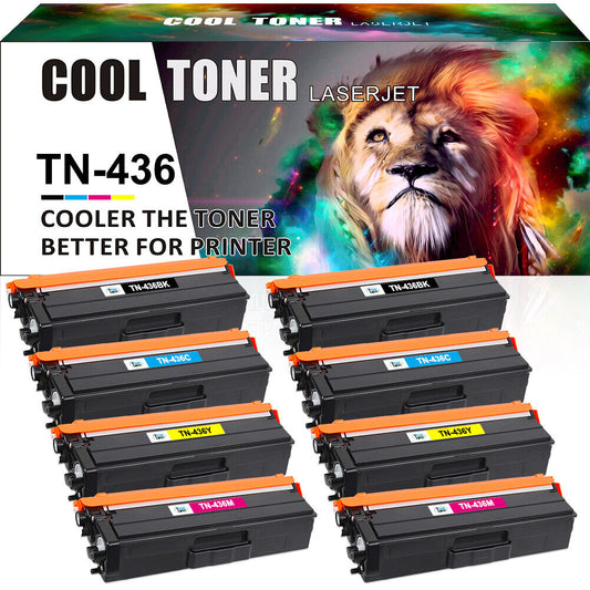 8PK TN436 Toner Cartridge Compatible With Brother HL-L8360CDW L9310CDW MFC-L8900