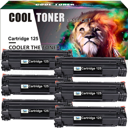 6 Pack CRG-125 Toner Cartridge for Canon 125 ImageClass LBP6000 LBP6030w MF3010