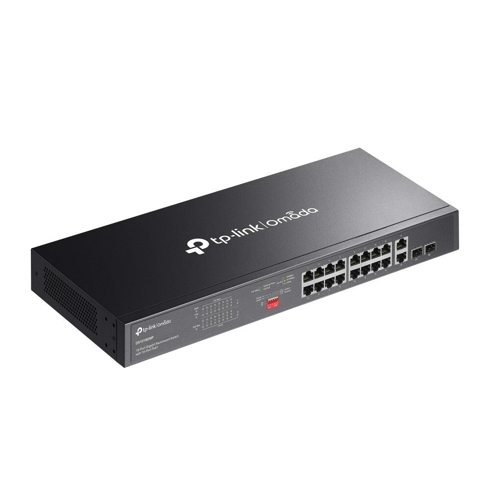 TP-Link DS1018GMP | Omada 18-Port Gigabit Unmanaged Rackmount Switch | 16* PoE+