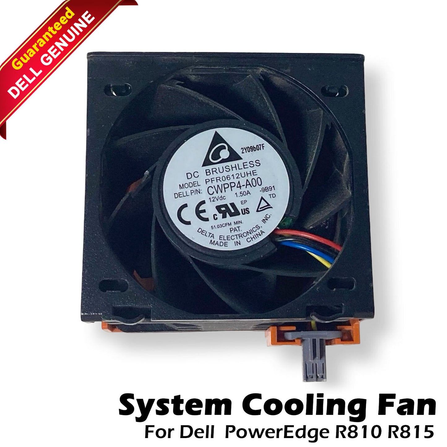 Lot of 5 Dell Redundant System Cooling Fan for PowerEdge R810/R815 419VC