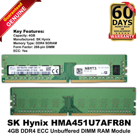 Dell SK Hynix HMA451U7AFR8N-TF 4GB DDR4-2133 ECC UDIMM PC4-17000P Server RAM (NOT FOR HOME PC)