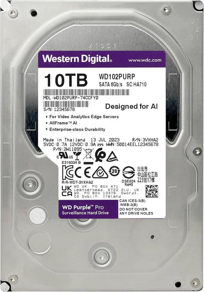 WD 10TB WD Purple Pro Surveillance Internal Hard Drive HDD WD102PURP