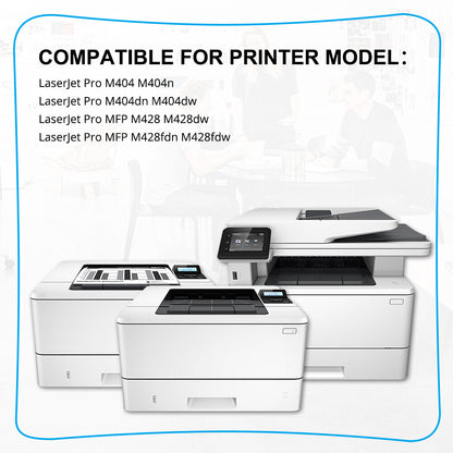2PK CF258X Toner Compatible with HP 58X LaserJet Pro M404 M404dw M428fdw No Chip