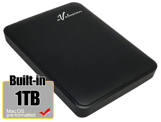 Avolusion 1TB USB 3.0 (MacOS Pre-Formatted) Portable External Hard Drive