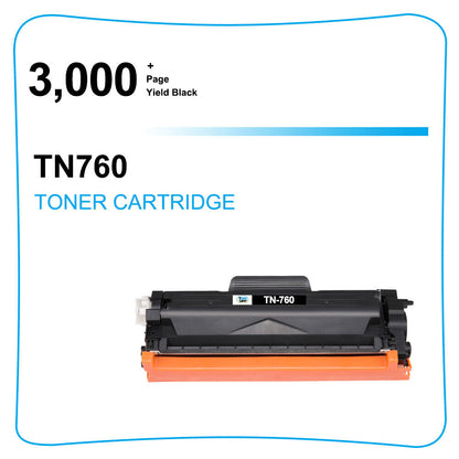 4PK TN760 Toner & 1PK DR730 Drum Compatible With Brother DCP-L2550DW HL-L2395DW
