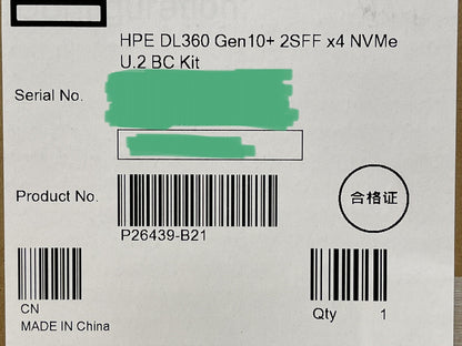 HPE DL360 Gen10+ Plus 2SFF x4 U.2 BC Parts Kit Cage+Backplane+Power+Signal Cable