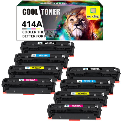 8 W2020A Toner Compatible with HP 414A LaserJet Pro MFP M479fdw M454dn (No Chip)