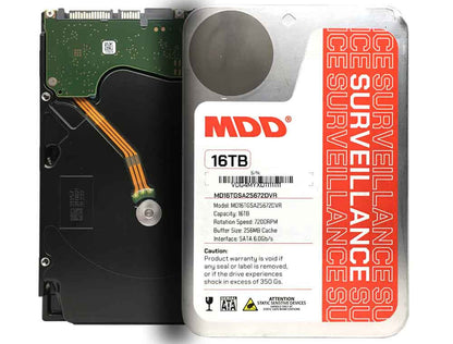 MDD 16TB 7200RPM 256MB SATA 6.0Gb/s 3.5" Internal Surveillance/CCTV Hard Drive