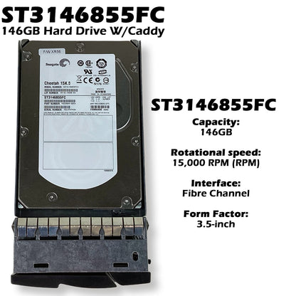 Seagate ST3146855FC Cheetah 15K.5 146Gb 15000RPM Fibre Channel 4Gbps 3.5" HDD