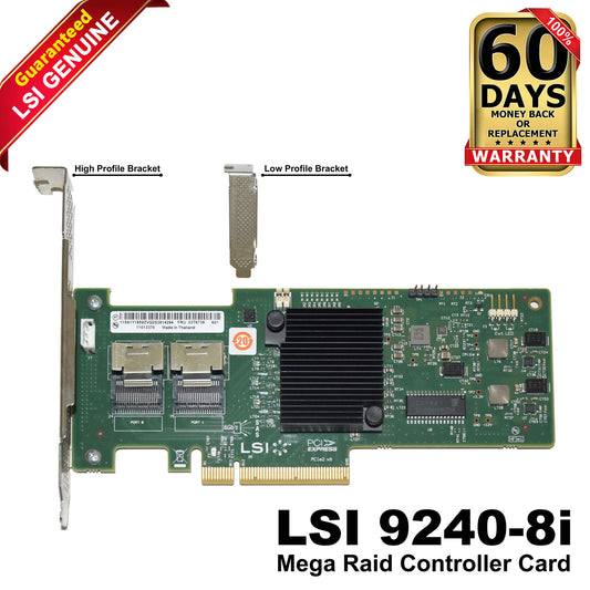 Lenovo LSI MegaRAID 9240-8i SAS 6Gbps 8-Ports PCIe 2.0 RAID Controller 03T6739 (NOT FOR HOME PC)