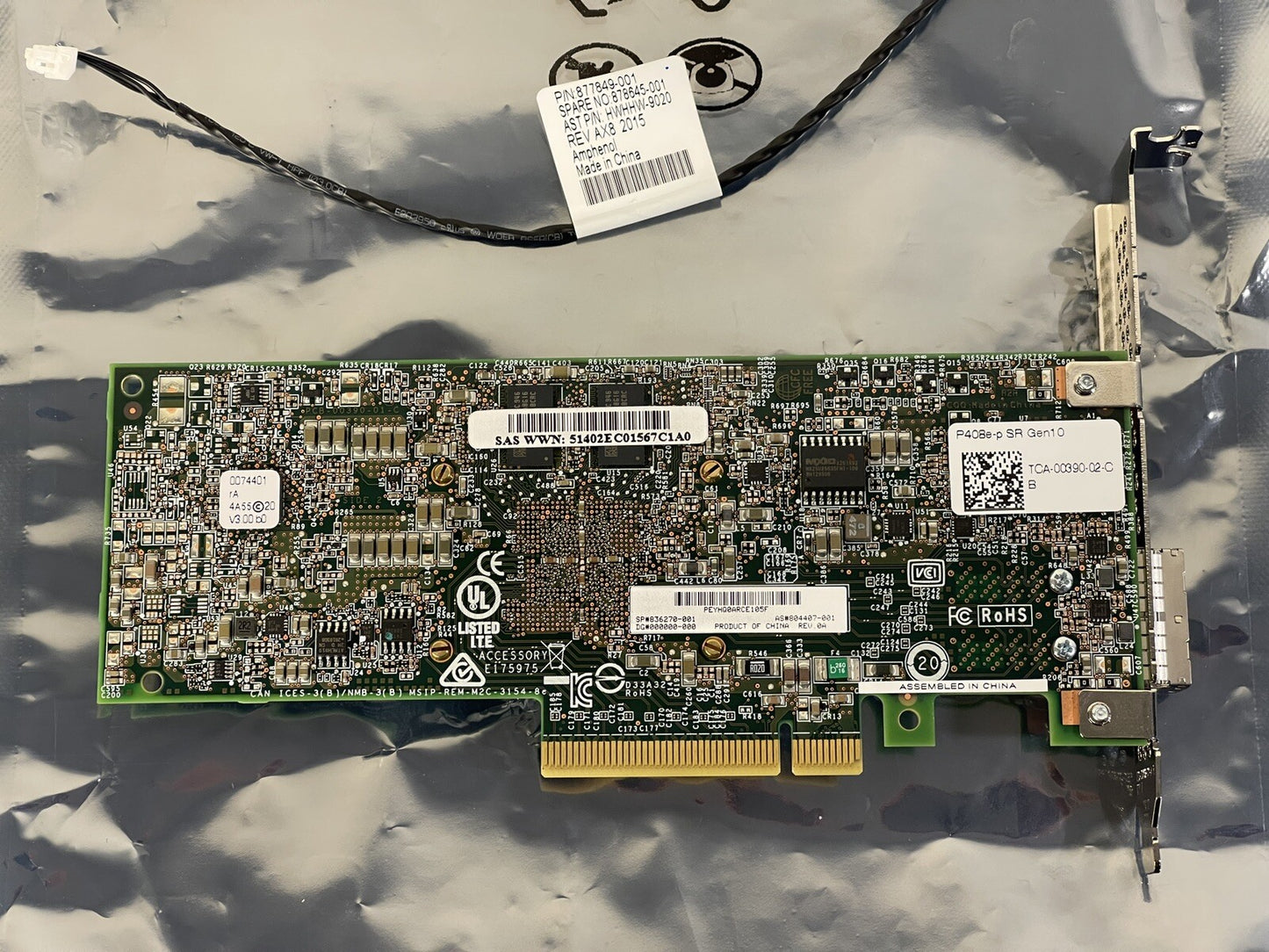 HPE Smart Array P408e-p SR External 12G/s Controller 4GB Cache PCI-e SATA SAS (NOT FOR HOME PC)