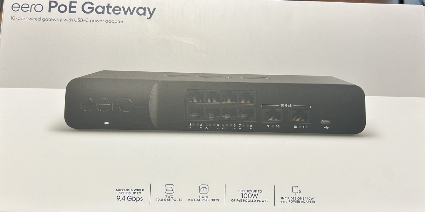 Eero U021121 PoE Mesh Network Gateway Switch - 9.4Gbps