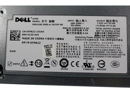 Dell PowerEdge T605 Server Power Supply 675W 7001428-J000 Z675P-00 TP822