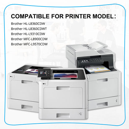 8 Color Toner Compatible for Brother TN436 HL-L8360CDW MFC-L8900CDW MFC-L9570CDW