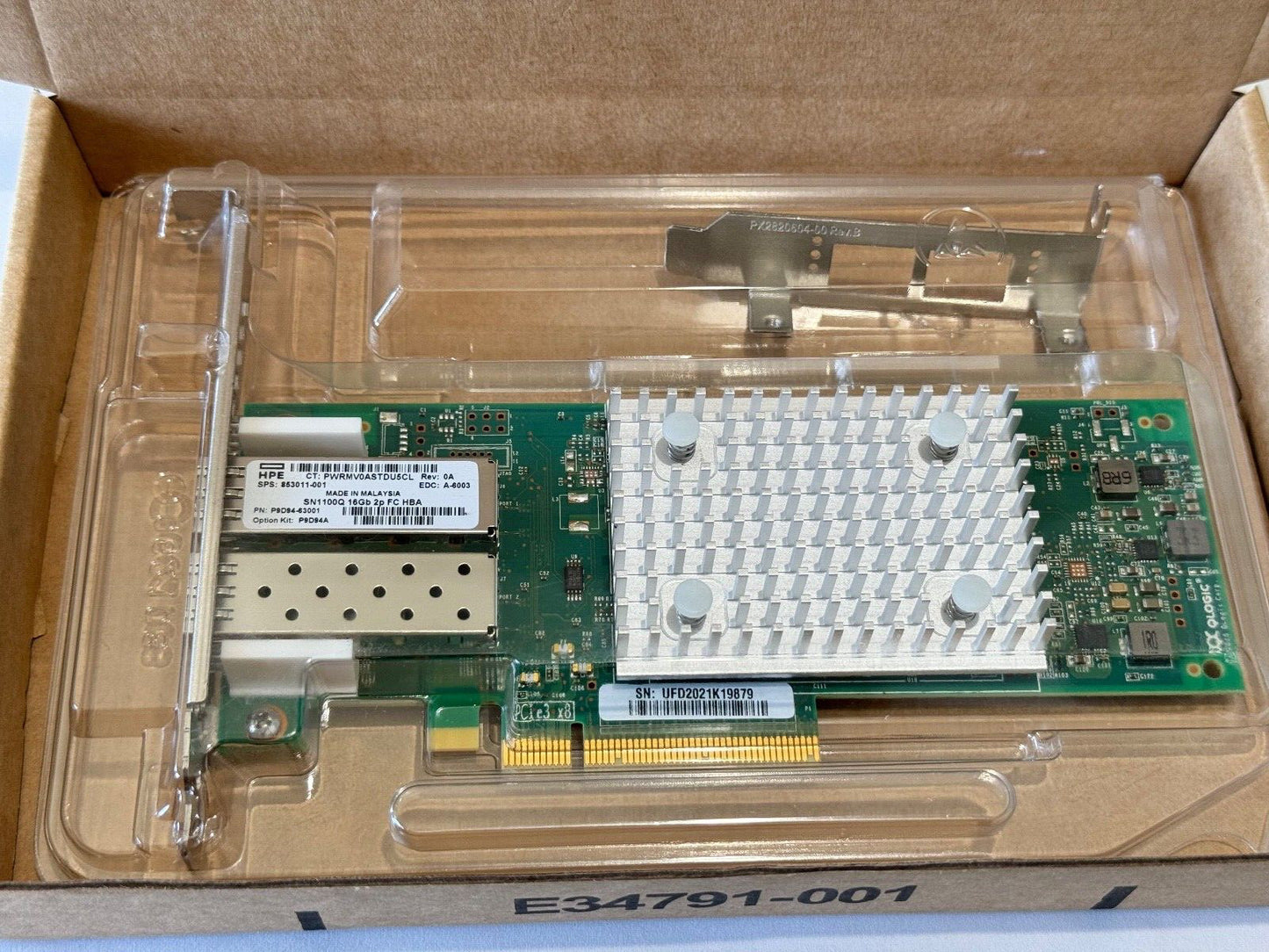 HPE P9D94A SN1100Q QLE2692-HP 16Gb 2P Dual Port FC HBA 853011-001