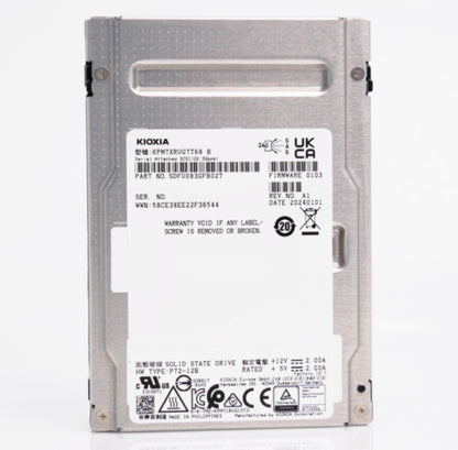 Kioxia PMR-7 7.68TB 1 DWPD 24GB/s SAS-4 TLC 2.5" Enterprise SSD - KPM7XRUG7T68 (NOT FOR HOME PC)