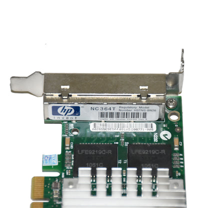 HP Intel NC364T 4-Ports 1GbE RJ-45 PCIe 1.0 Server Adapter 436431-001 435506-003