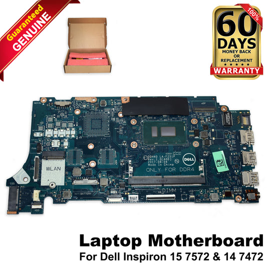Dell Inspiron 7572 7472 Core i7-8550U 4-Core 1.8GHz Motherboard T3H19 LA-F251P
