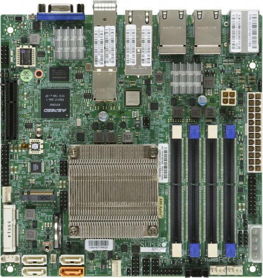 Supermicro A2SDI-16C-TP8F Motherboard -Embedded Mini-ITX,C3000 Atom SoC,ECC DDR4 (NOT FOR HOME PC)