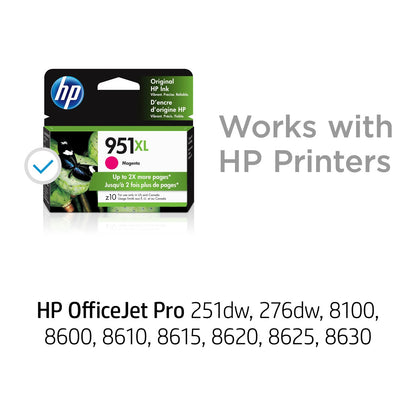 HP 951XL High Yield Magenta Original Ink Cartridge, ~1,500 pages, CN047AN#140