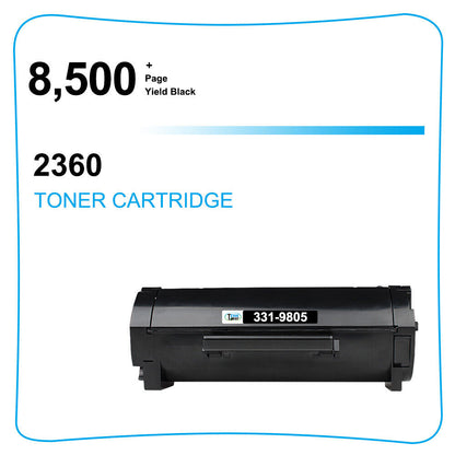 1 Pack Toner Cartridge for Dell B2360d B2360dn B3460dn B3465dn B3465dnf Black