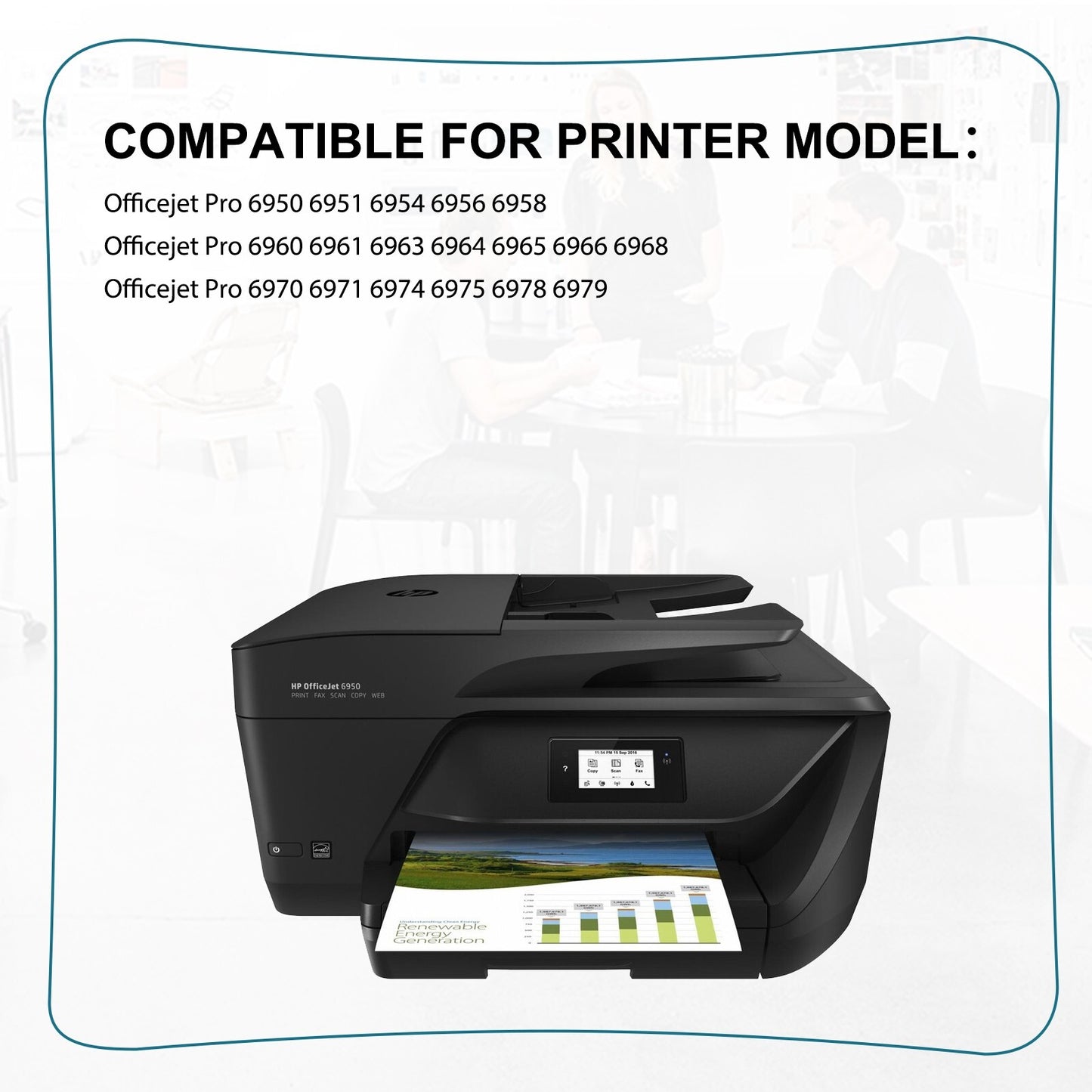 5-Pack 902XL 902 XL Ink Cartridges for HP 902 XL OfficeJet Pro 6960 6968 6970