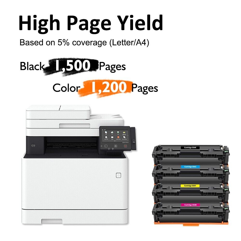 4 Pack For Canon Ink Cartridge 054 Color Image CLASS LBP622Cdw MF644Cdw MF641Cw
