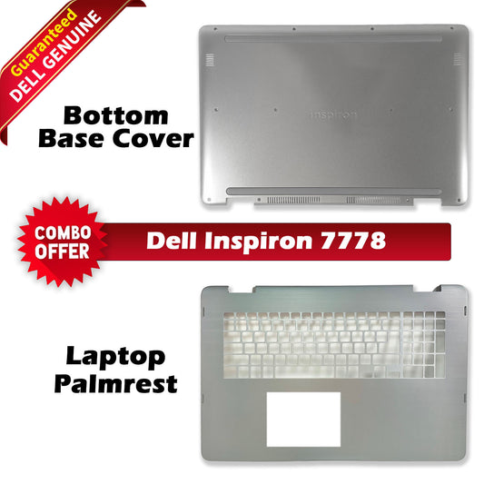 Dell Inspiron 17 7778 Palmrest D14PH + Bottom Base Cover Assembly 0CPNN Combo