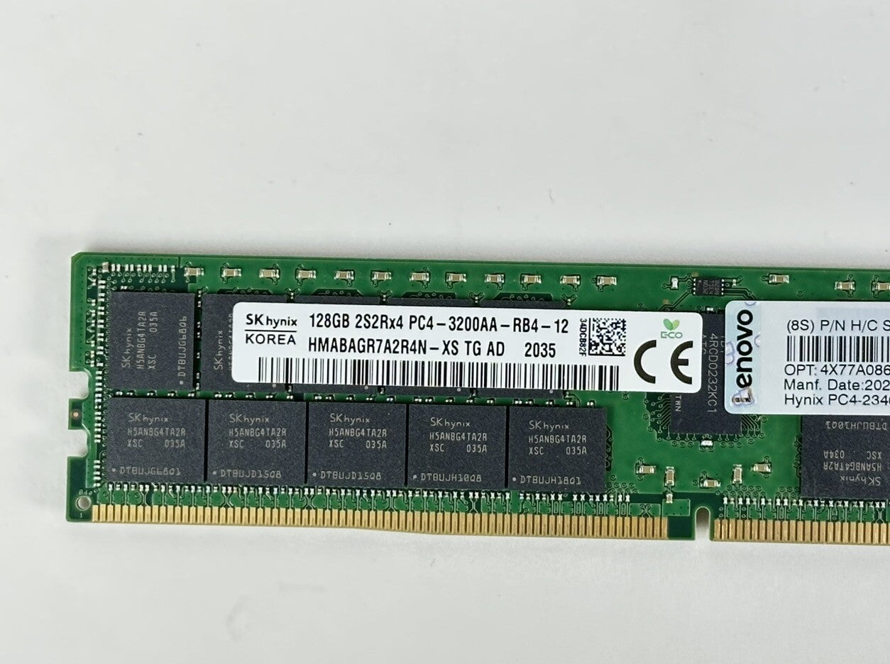 Lenovo 02YE234 1x 128GB 2S2Rx4 PC4-3200AA ECC RDIMM DDR4 RAM Memory Hynix (NOT FOR HOME PC)