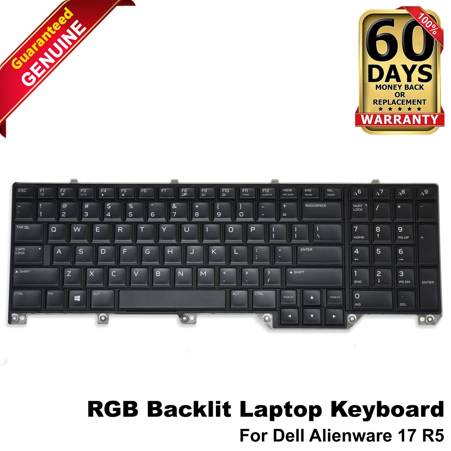 Dell Alienware 17 R5 RGB-Per Key Backlit Laptop Keyboard Assembly 44RC9