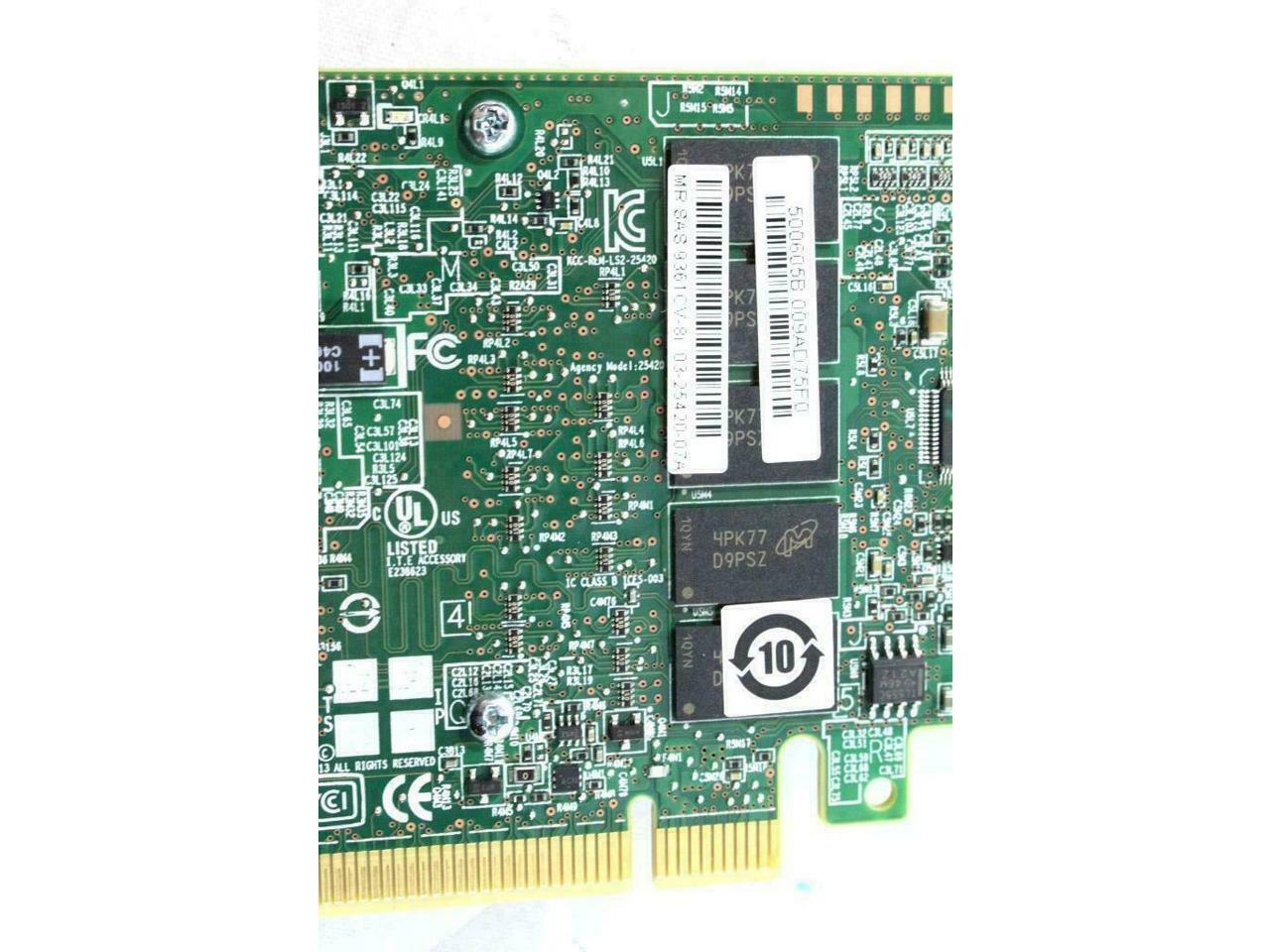 LSI MegaRAID SAS 9361CV-8i - storage controller (RAID) - SATA 6Gb/s / SAS 12Gb/s (NOT FOR HOME PC)