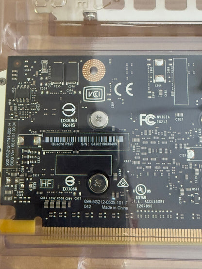 NVIDIA QUADRO P620 2GB GDDR5 PCIE Graphics Card 4x Mini DisplayPort