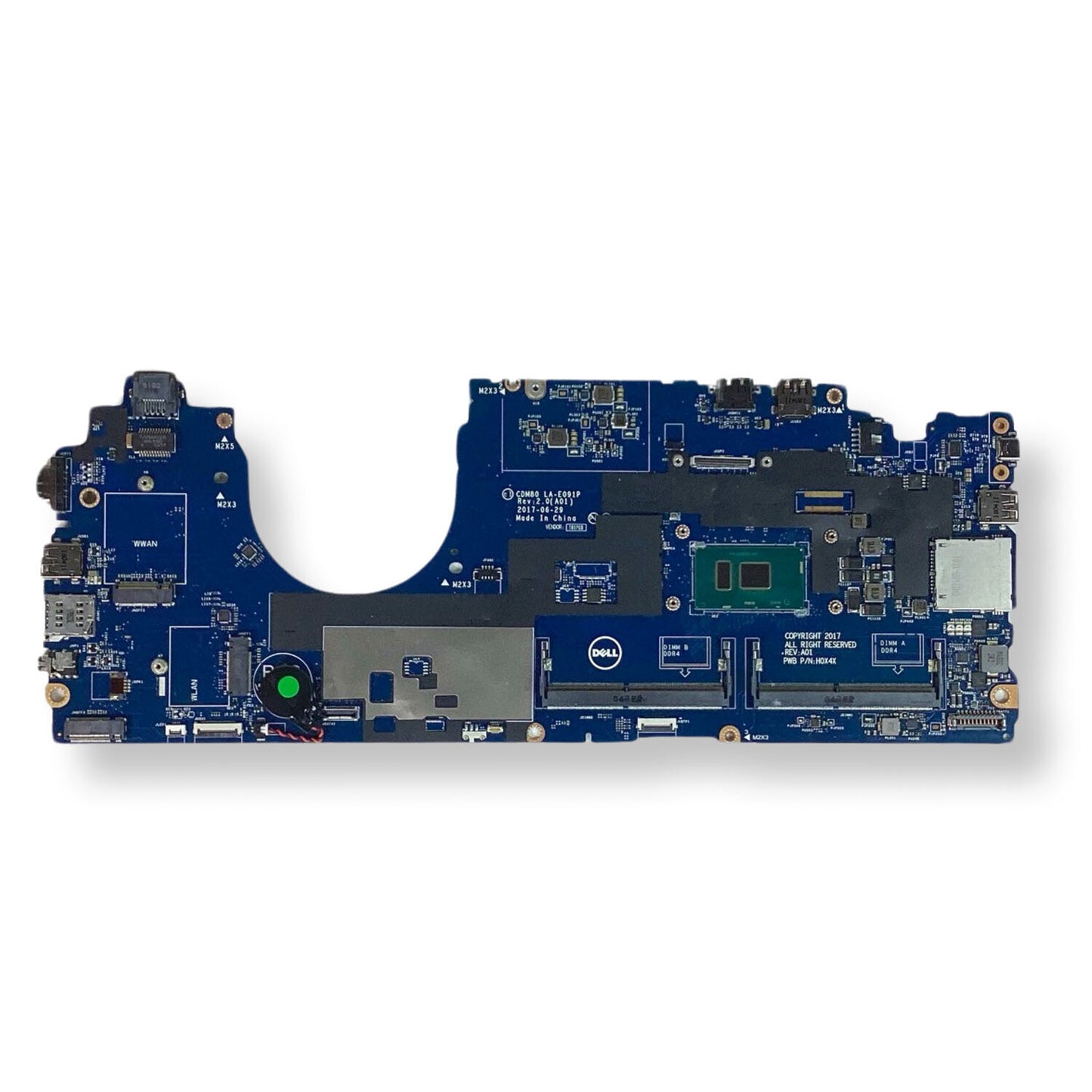 Dell Latitude 5580 Motherboard i5-7200U 2.5GHz CPU Intel Graphics LA-E091P 25W0N