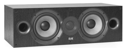 Elac DC62-BK Debut 2.0 Dual 6-1/2" Woofer 2-Way Center Channel Speaker, Black