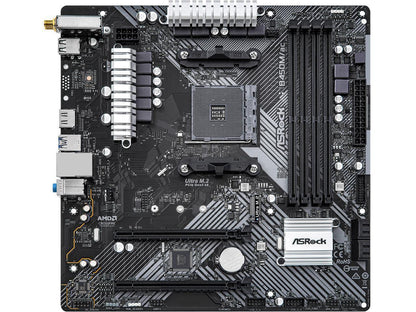 ASRock B450M/AC R2.0 AM4 AMD Promontory B450 SATA 6Gb/s Micro ATX Motherboard